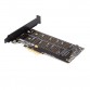 Dual Port NGFF M 2 B   M Key SSD to PCI Express PCI  E 4X Adapter Card