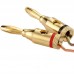 20 PCS 4mm Gold  Plated Banana Head Audio Plug Socket Speaker Cable Connector